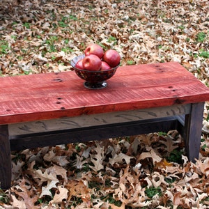 Coffee Table, Reclaimed Wood, Rustic Contemporary, Three Tone Distressed Finish Handmade image 3