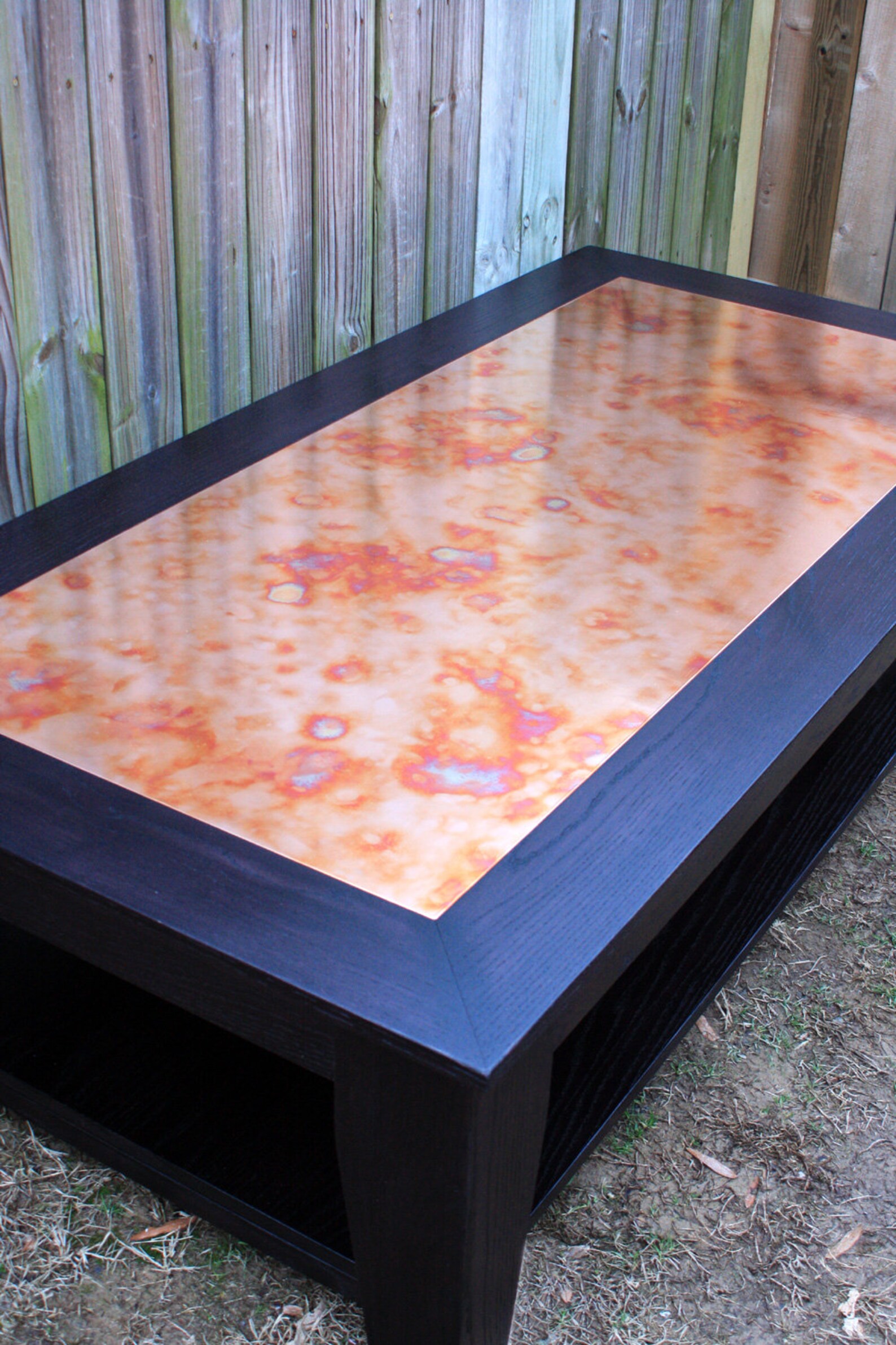 Very Large Copper Coffee Table. Copper Patina Coffee Table. Etsy