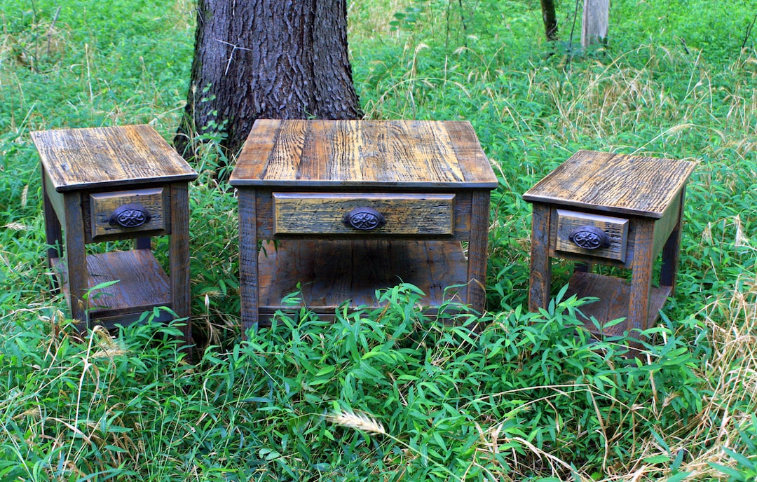 End Table Set. Rustic Side Tables. Matching End Tables. Etsy