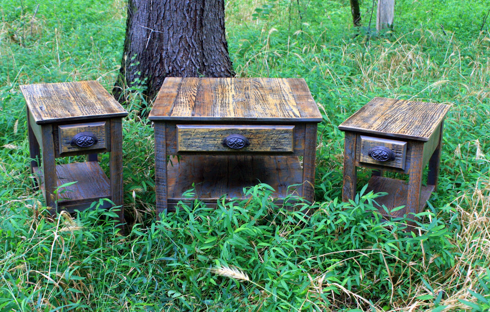 End Table Set. Rustic Side Tables. Matching End Tables. Etsy