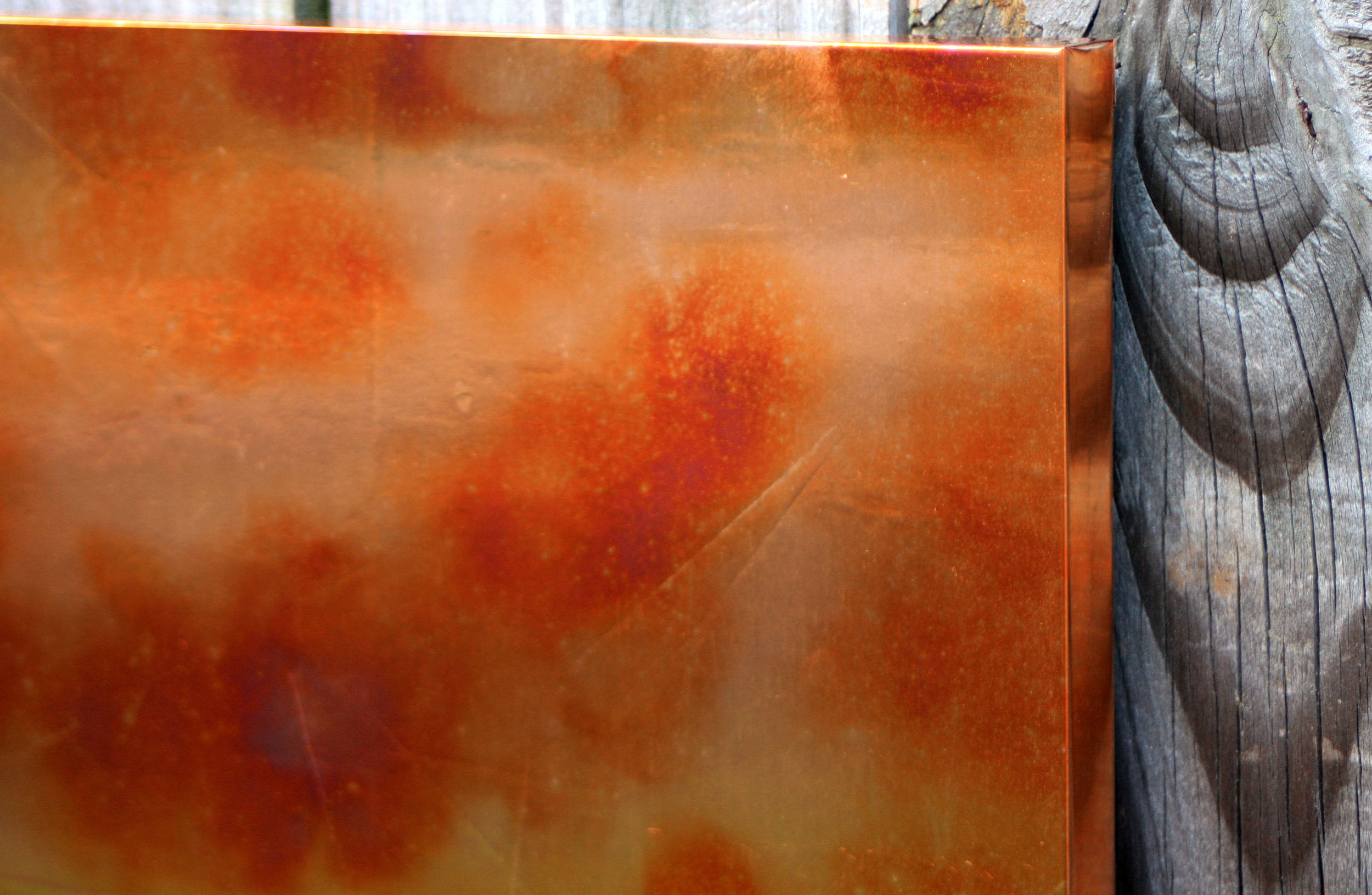 Flame Painted Copper Wall Art. Copper Patina Art. Copper Wall Etsy