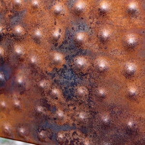 Copper Kitchen Backsplash. Copper Wall Art. Hammered Copper Patina Art. Hammered Copper Metal Art. 15 w x 46 l. Clear Coat Finish image 9