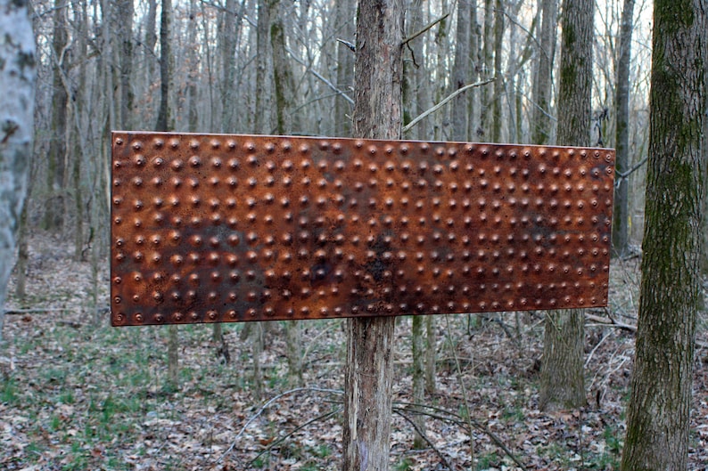 Copper Kitchen Backsplash. Copper Wall Art. Hammered Copper Patina Art. Hammered Copper Metal Art. 15 w x 46 l. Clear Coat Finish image 4