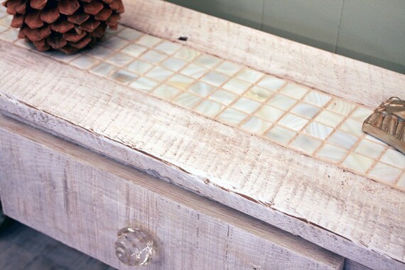 Whitewashed cheap sofa table