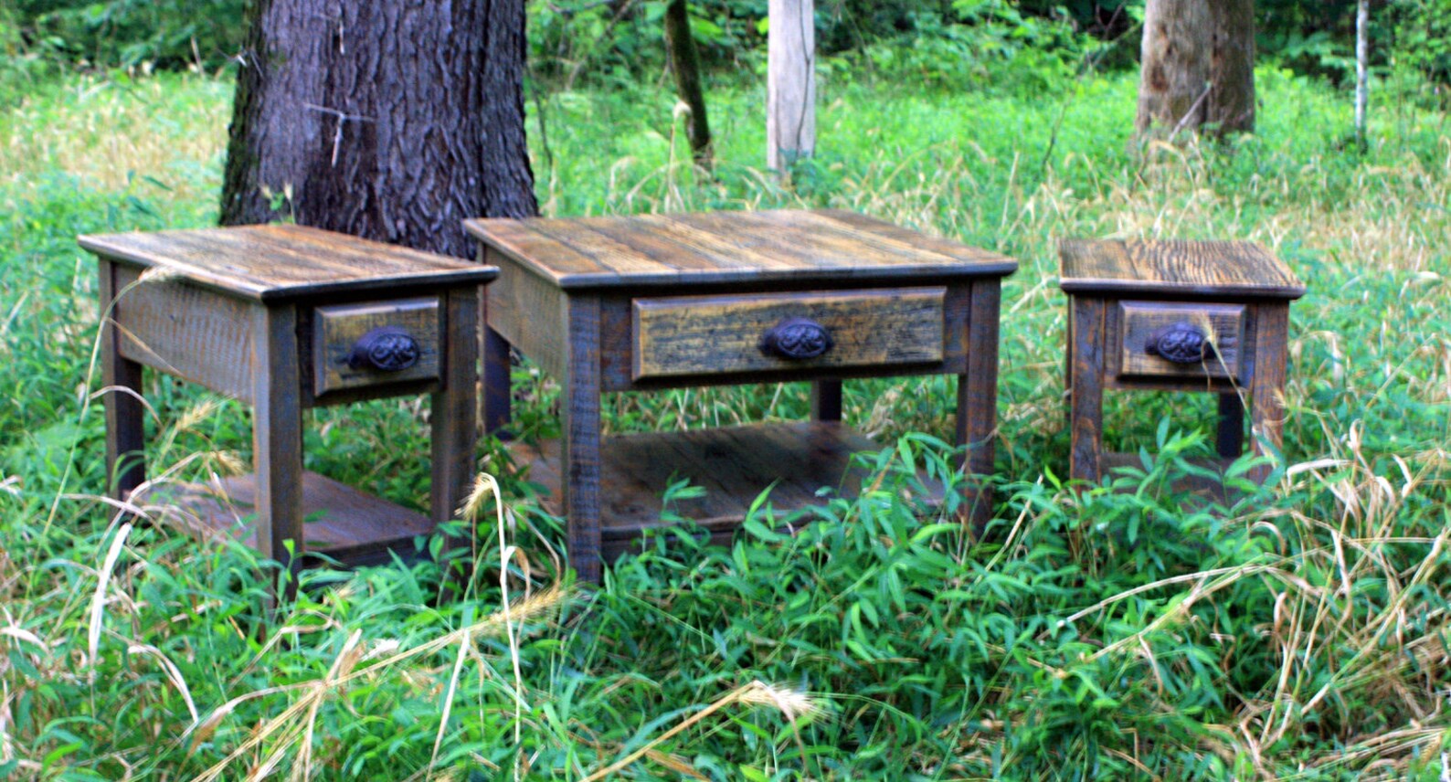 End Table Set. Rustic Side Tables. Matching End Tables. Etsy