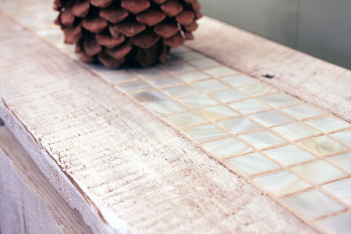 Whitewashed Sofa Table. White Hallway Table. Whitewash Entry Etsy