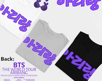 BTS Arirang Kids Tee | 2-sided, Front Hangul Design, XS - XL - Etsy