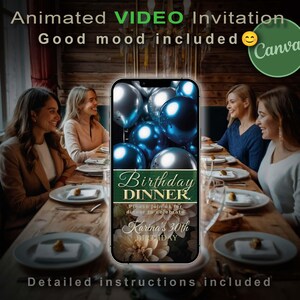 Birthday video invitations Green. Templates for girls, editable with personal text,photos, and colors. Video and animation included Birthday