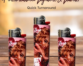 Custom Bic Lighters & Labels | Personalized Lighter Sticker| Gifts And Party Favor Labels | Birthday, Events, Business Promo | Full Wrap