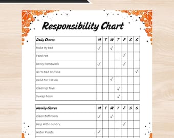 May include: A printable chore chart with a basketball theme. The chart is divided into daily and weekly chores with checkboxes for each day of the week. The chart includes a reward system with a total points section and a reward section that says "V-Bucks".