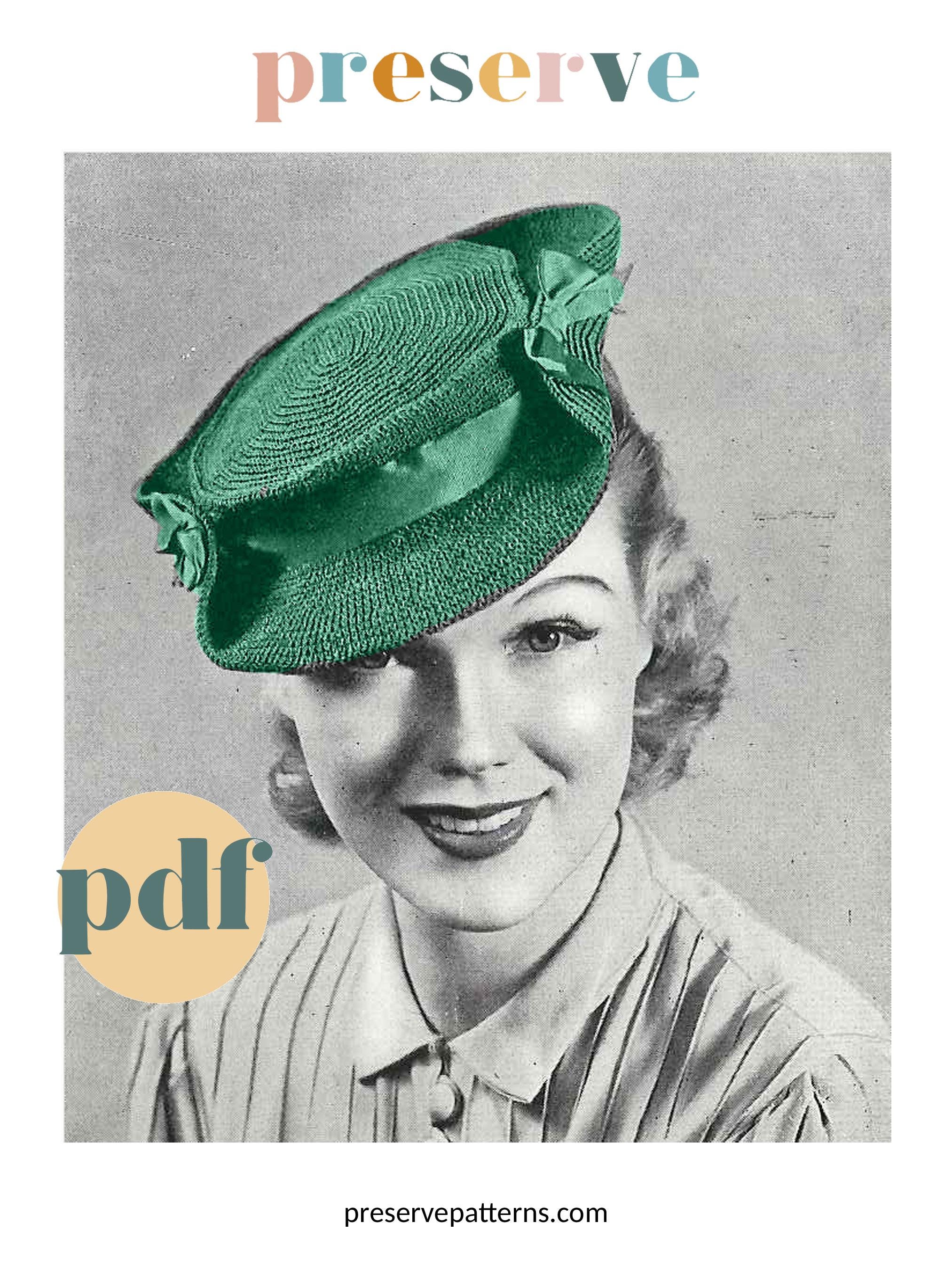 30 Best 1930s Style Crochet Patterns for Vintage-Inspired Makes 13 1930s Crochet Hat Pattern, Vintage Small-Crown Style (Digital Download PDF)