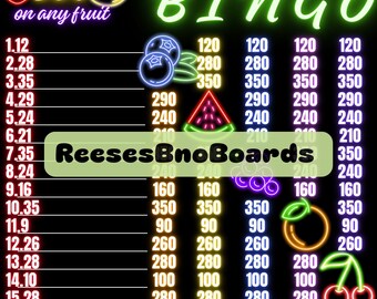 360 WTA Bingo Board