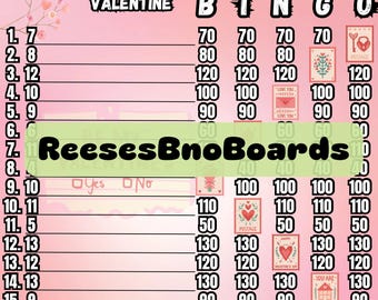 140 WTA Valentines Bingo Board