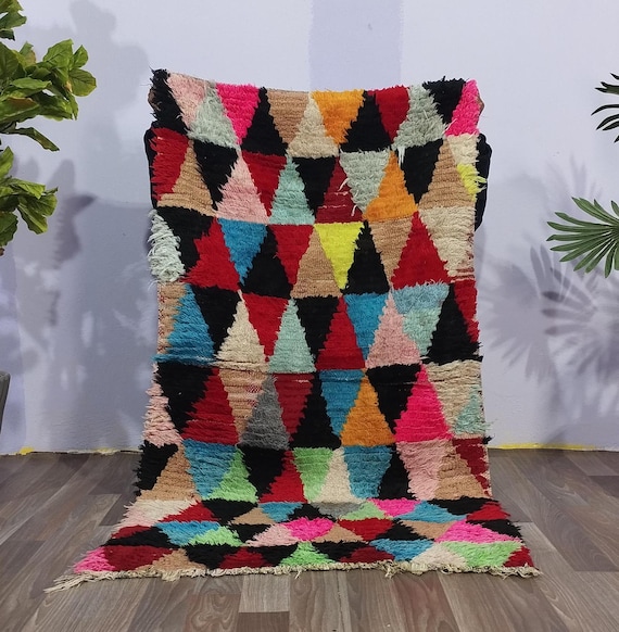 1点物・ボシャルウィット風カラフルラグ✴︎ハンドメイド 1点物・ボシャルウィット風カラフルラグ✴︎ハンドメイド 1点物・ボシャル