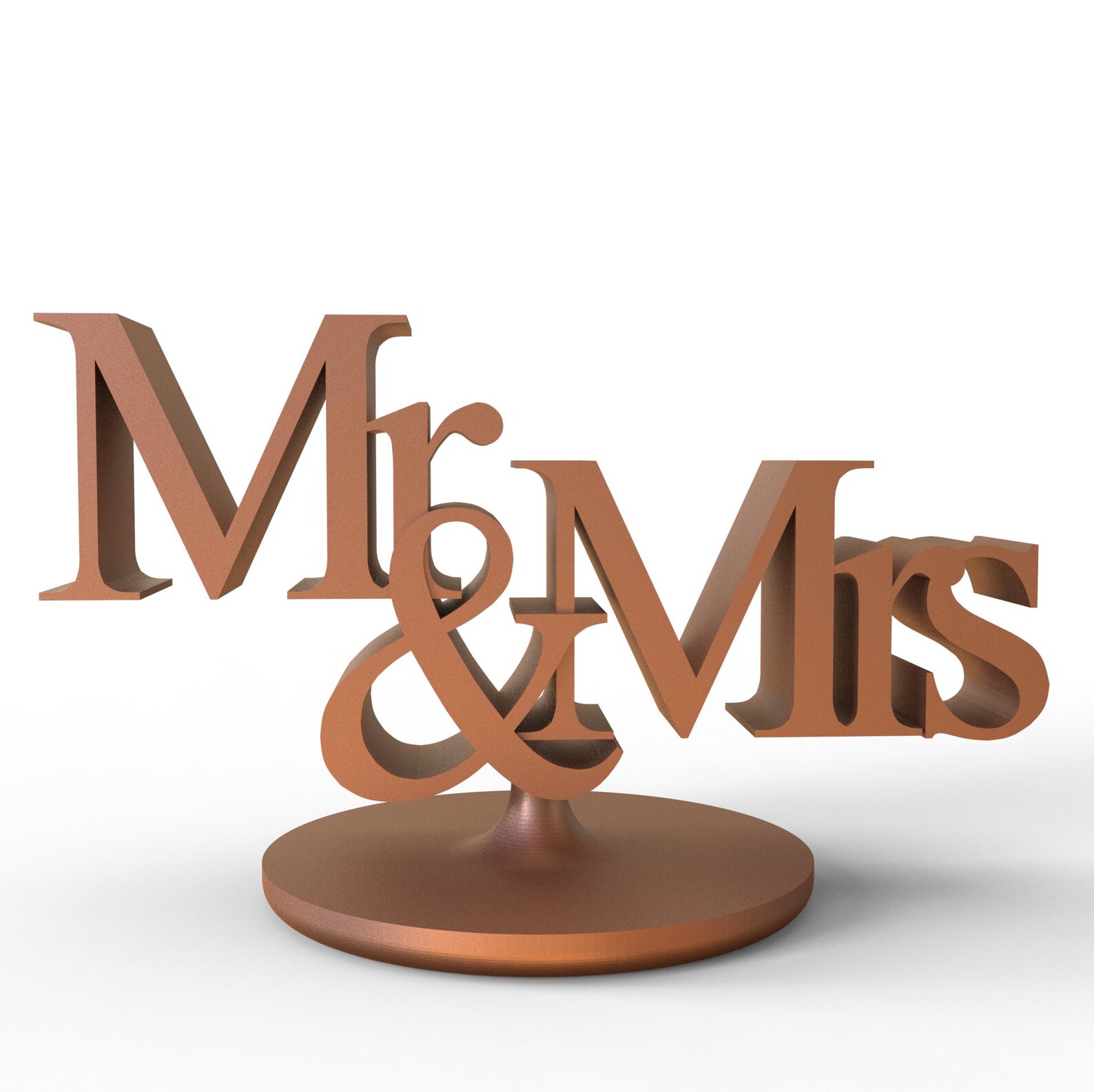 Mr & Mrset 3D Printable Table Decor, Home Decor 3D Printed Decor