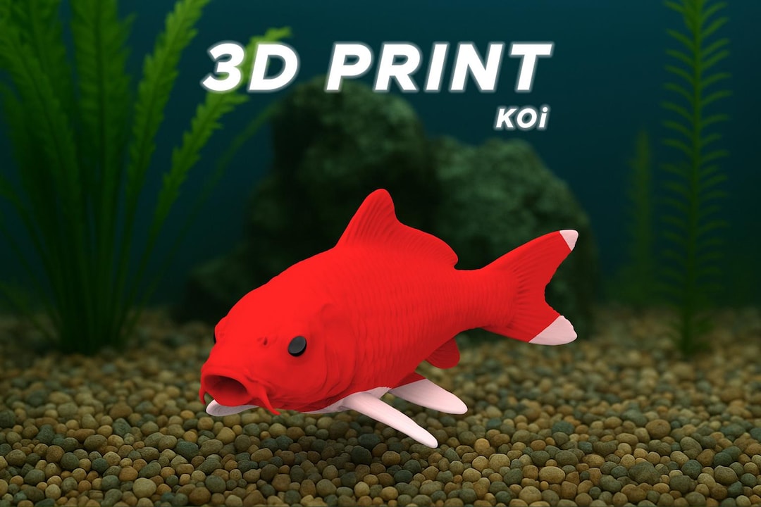 3D Printable Koi Fish Statue STL File – Aquarium Decor Model - Etsy