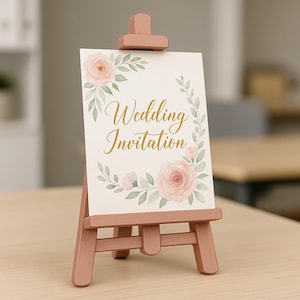 3D-gedruckter Tischkartenhalter (STL-Datei) - Hochzeitseinladung & Fotoaufsteller, DIY 3D Print Decor, Hochzeitsdeko, Brautdeko