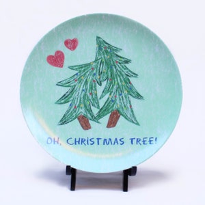 Christmas Melamine Plate - Oh Christmas Tree - Dinner Plates - Christmas Party