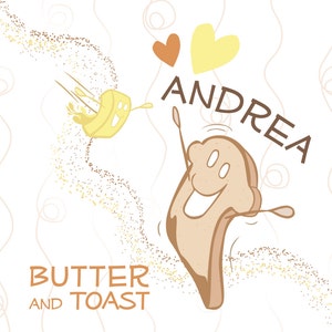 Children&#39;s Personalized Placemat - Butter and Toast - Custom Gift