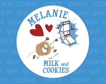 Children's placemat - Milk & Cookies - Personalized gift