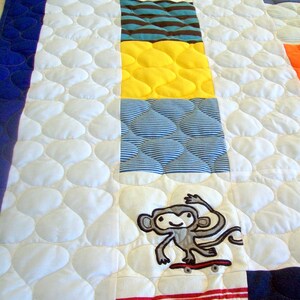 Baby Clothes Quilt Tshirt Blanket Memory Lap Size, Deposit Listing 50% Deposit, Free Shipping image 2