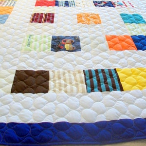 Baby Clothes Quilt Tshirt Blanket Memory Lap Size, Deposit Listing 50% Deposit, Free Shipping image 8