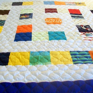 Baby Clothes Quilt Tshirt Blanket Memory Lap Size, Deposit Listing 50% Deposit, Free Shipping image 3