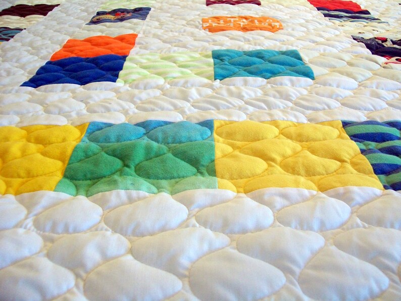 Baby Clothes Quilt Tshirt Blanket Memory Lap Size, Deposit Listing 50% Deposit, Free Shipping image 7