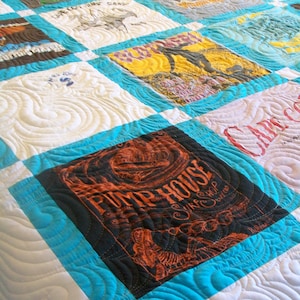 Homemade T-Shirt Quilt, King Size, Free Shipping - Deposit Listing (50%)