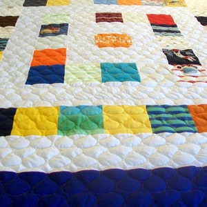 Baby Clothes Quilt Tshirt Blanket Memory Lap Size, Deposit Listing 50% Deposit, Free Shipping image 6