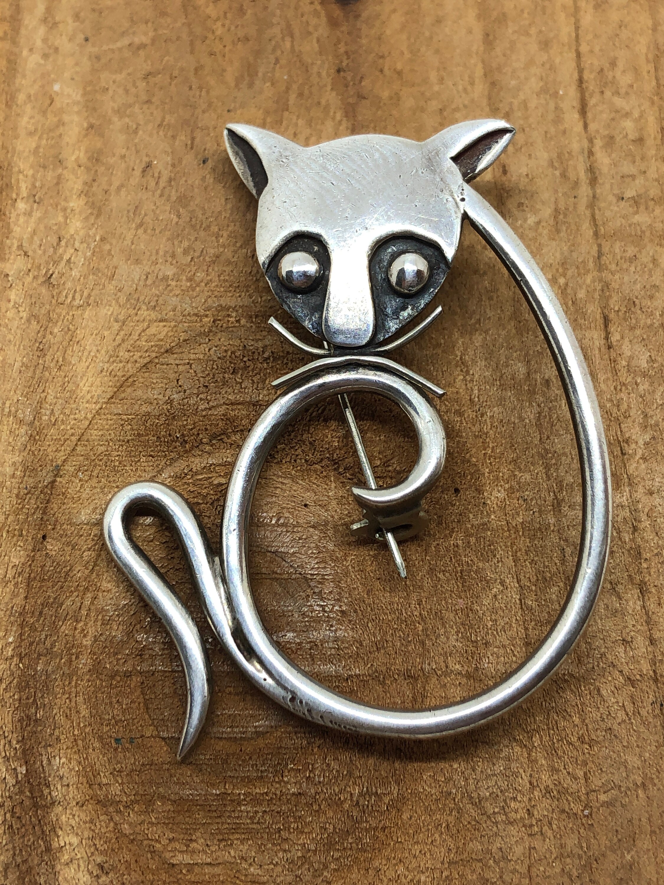 MEXICO メキシコ 猫 モチーフ レター D アルファベット 925