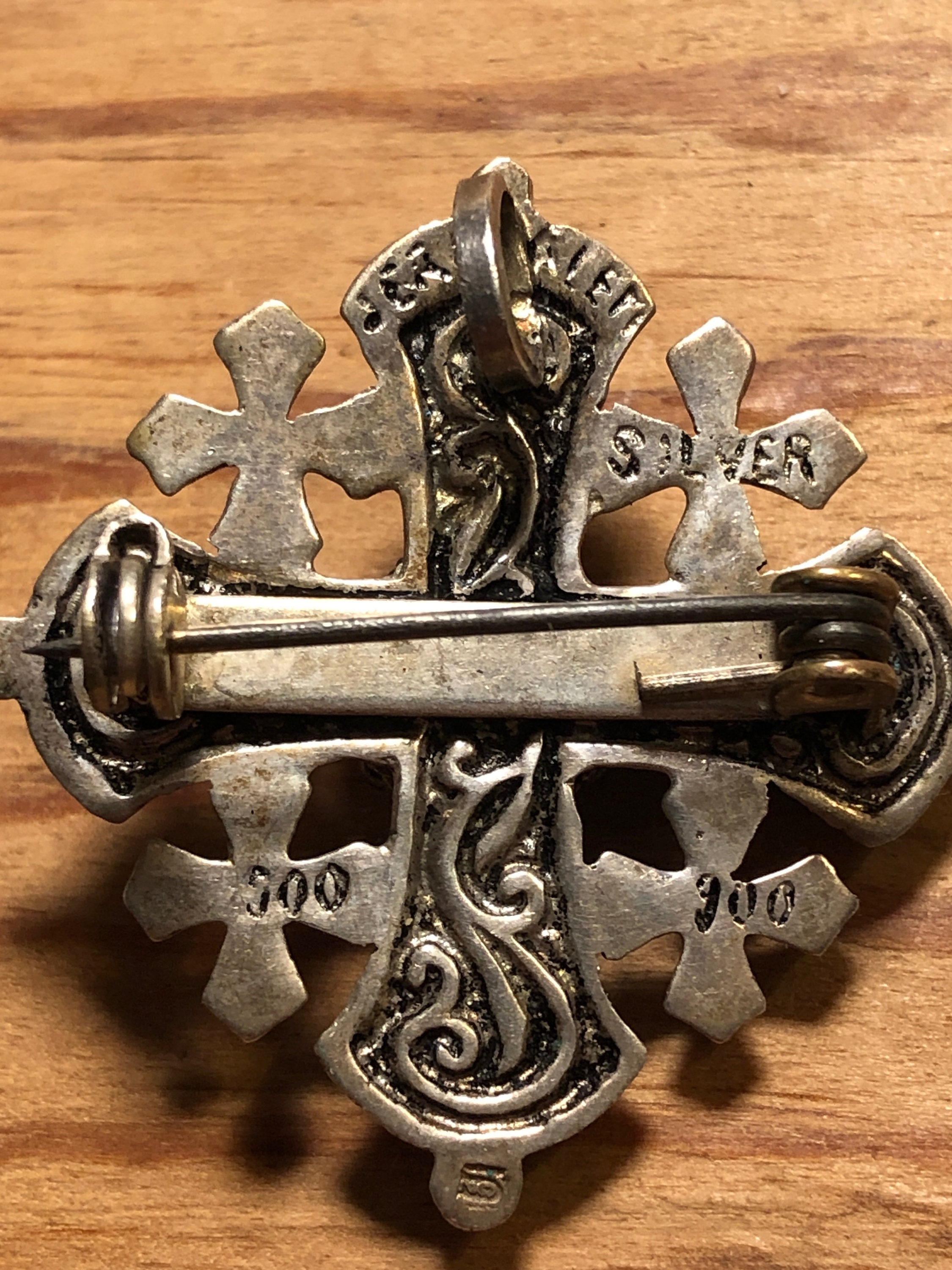Jerusalem Cross, Crusader Cross, Pin, 900, Brooch, Necklace Jerusalem Cross, Crusader Cross, Pin, 900, Brooch, Necklace