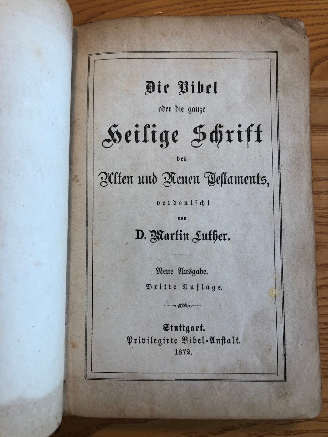 Old German Bible, Holy Scriptures in German, 1872 Edition, Leather ...