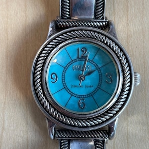 Ecclissi Sterling Silver 925 Turquoise Tone Watch ECCLISSI Sterling Silver .925 Quartz WR Analog 26mm Dial  main image 2