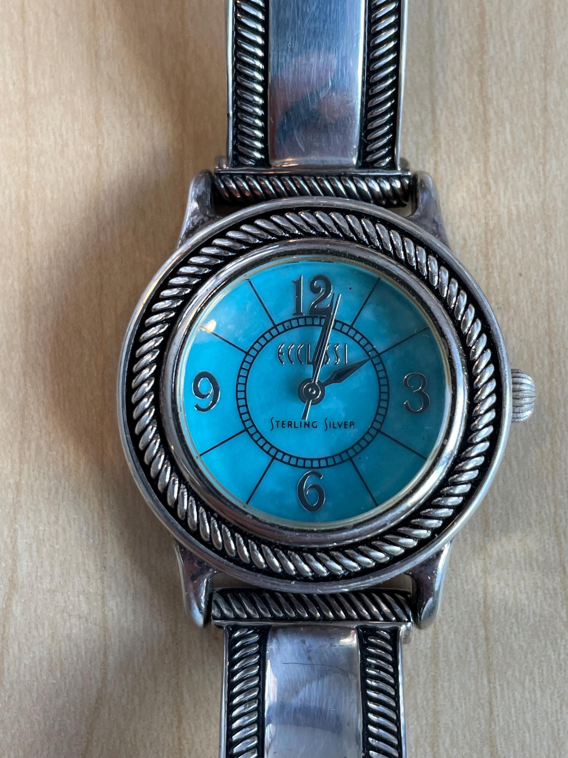 Beautiful Ecclissi Sterling Silver 925 Turquoise Ladies 