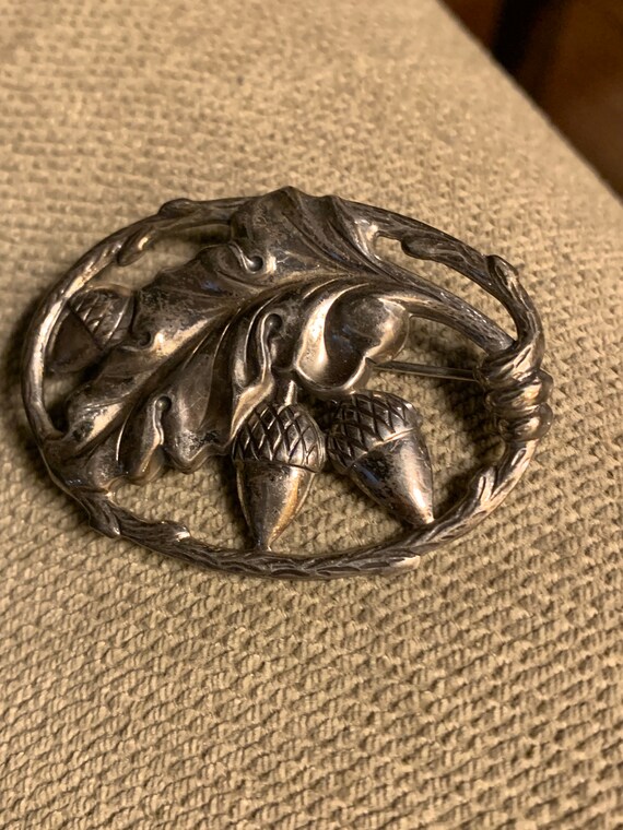 Danecraft Pin brooch Vintage Sterling Silver Acorns Oak Leaves Etsy Canada