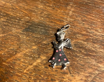 Angel sterling silver vintage charm