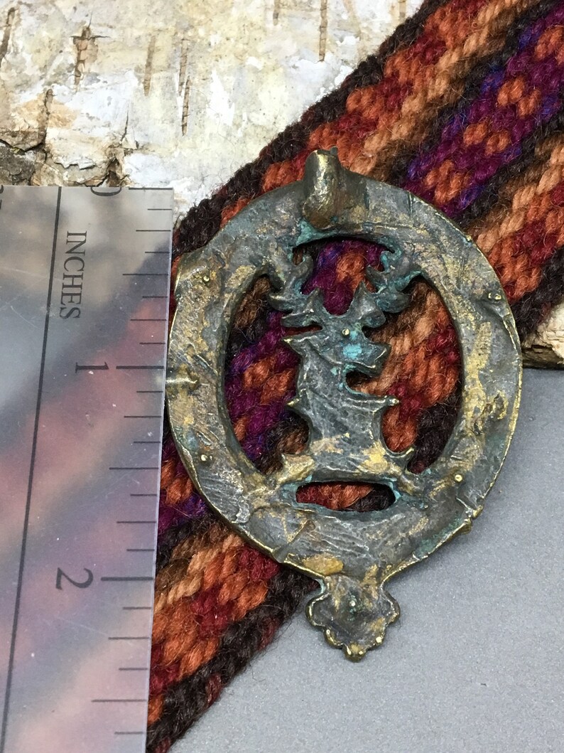 Badge or Buckle Vintage Brass or Bronze Scottish Clan Pin Nil Admirari