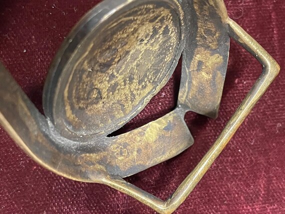 Terkelsen Belt buckle, solid brass, eye design, h… - image 2
