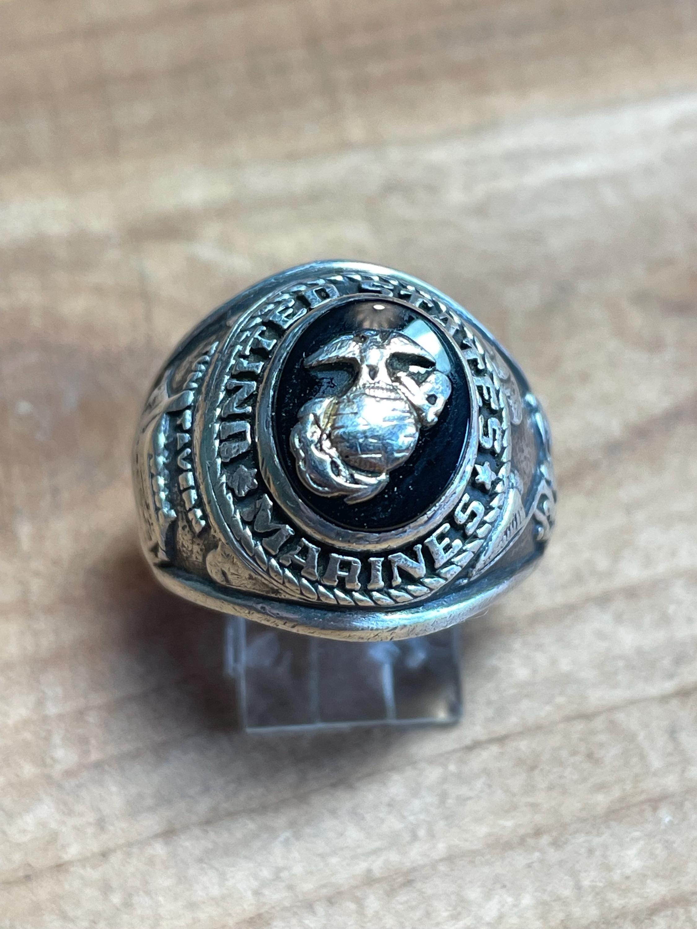 Vintage Military Rings Usmc - Etsy