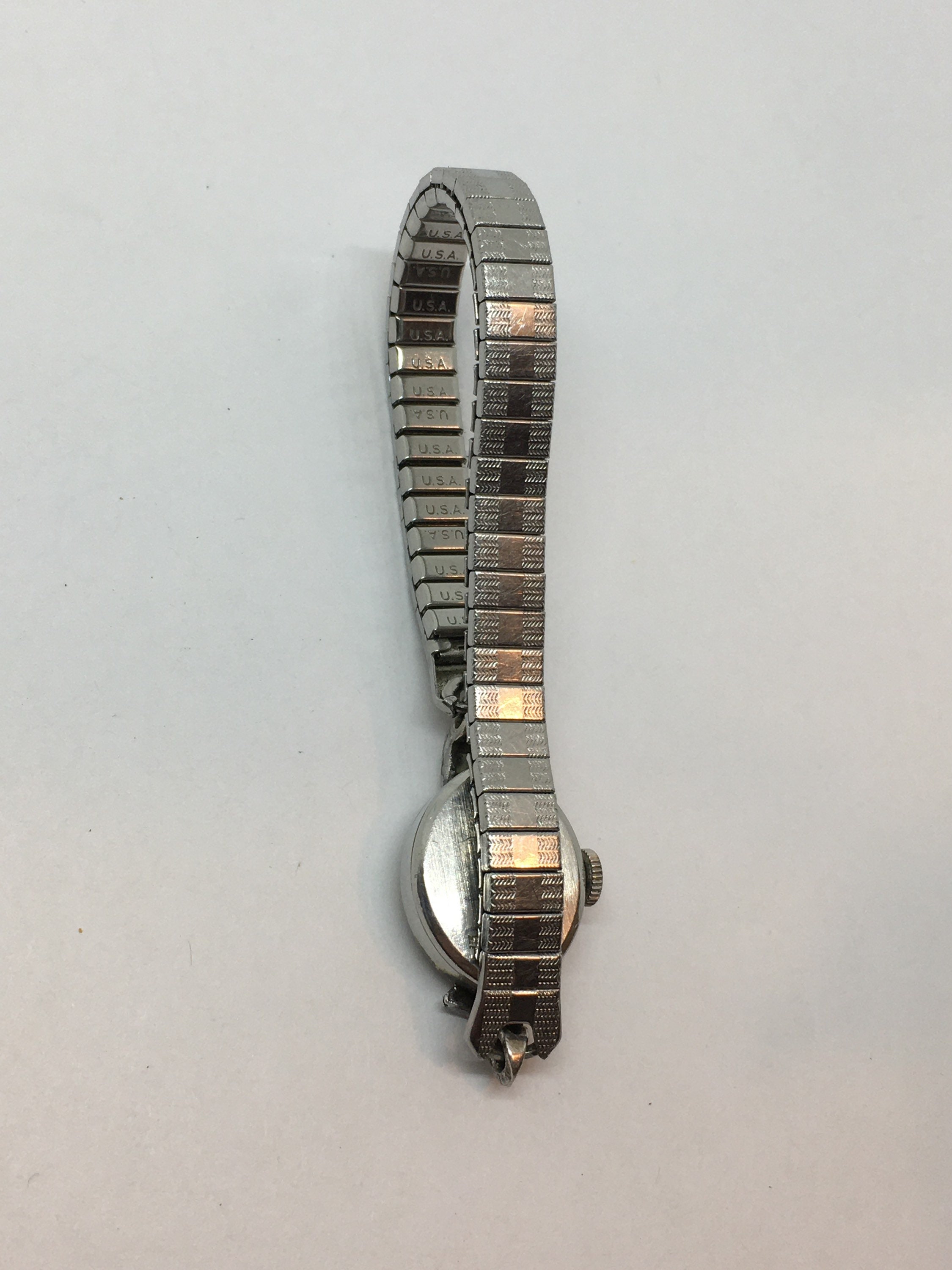 Tissot Wrist Watch, Stretch Band, White Metal, Ladies 