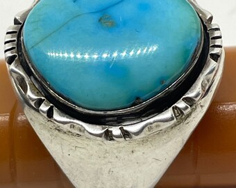 【希少★米国 】Vintage turquoise silver ring 22 希少☆米国 】Vintage turquoise silver ring 22