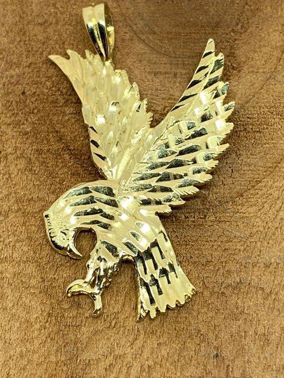 Eagle pendant, necklace, brand new, vintage, 14kt 