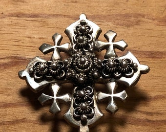 Jerusalem Cross, Crusader Cross, Pin, 900, Brooch, Necklace Jerusalem Cross, Crusader Cross, Pin, 900, Brooch, Necklace