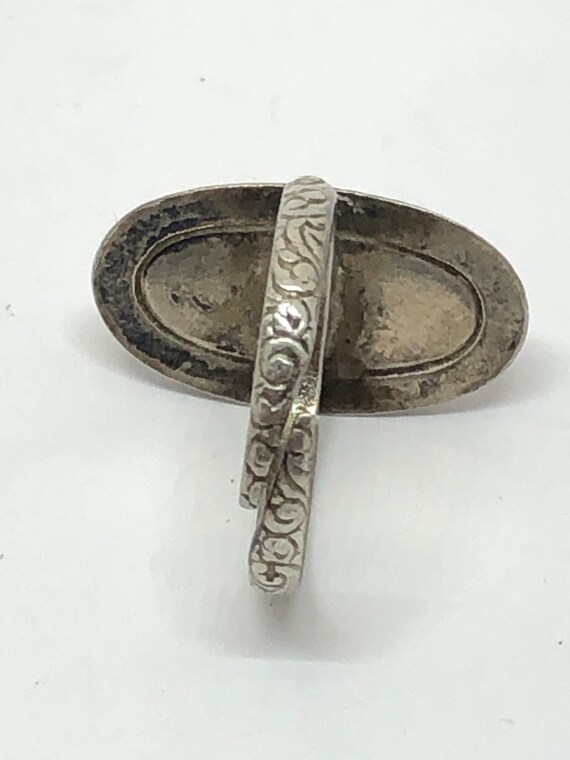 Delft antique ceramic top ring in a size 6 1/2 bu… - image 4