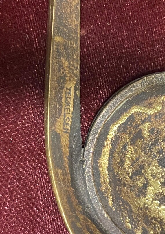 Terkelsen Belt buckle, solid brass, eye design, h… - image 4