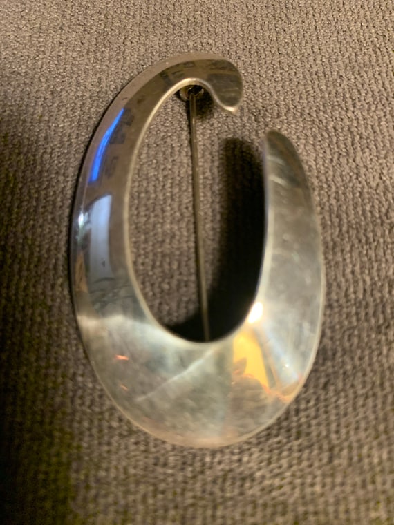 Initial “C” sterling silver, abstract, 925, mid ce