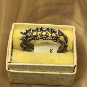Mothers /family ring, Remount, Setting, 4 Stone,  Empty Ring, New Old Jewelers Stock, Sterling