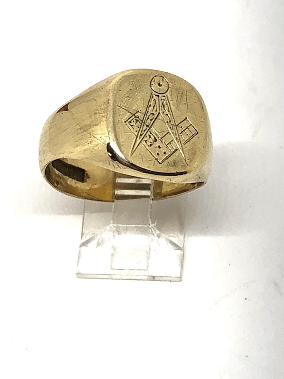 Masonic Ring, Mens, Masons Ring, Freemasons RIng,… - image 1