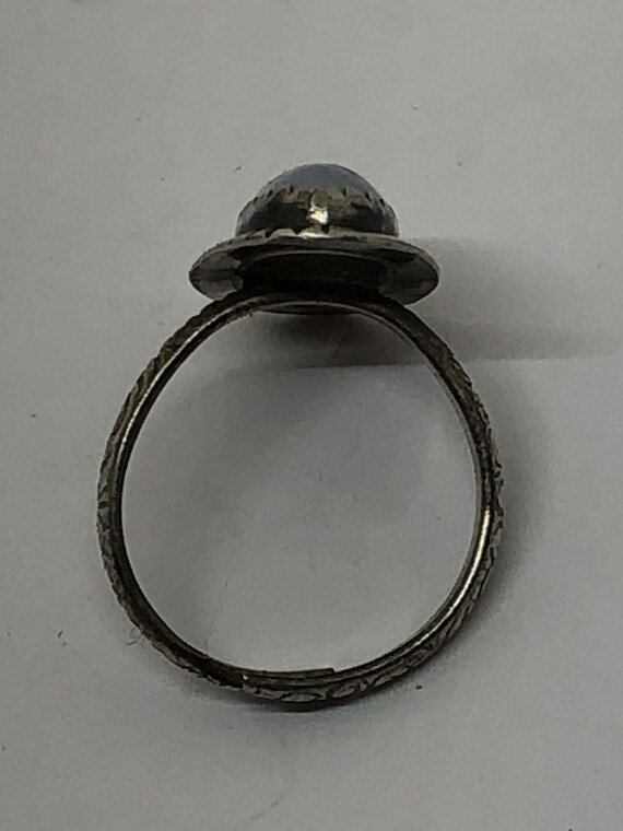 Delft antique ceramic top ring in a size 6 1/2 bu… - image 3